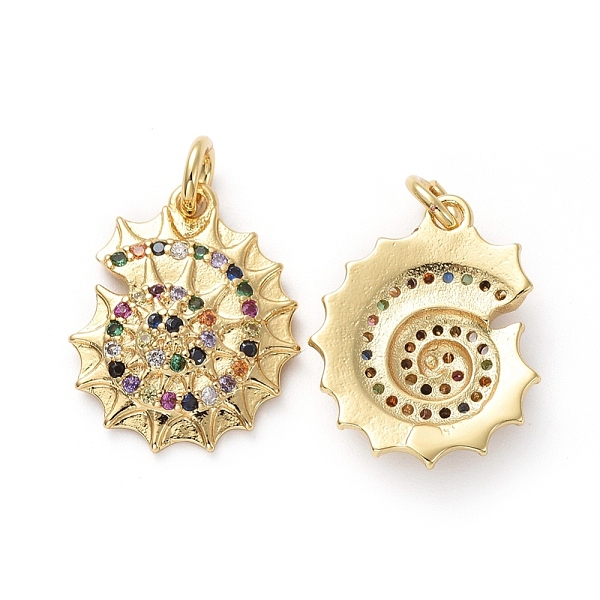 PandaHall Brass Micro Pave Colorful Cubic Zirconia Pendants, with Jump Rings, Conch Shape, Golden, 16x12.5x3mm, Hole: 3mm Brass+Cubic...
PandaHall Brass Micro Pave Colorful Cubic Zirconia Pendants, with Jump Rings, Conch Shape, Golden, 16x12.5x3mm, Hole: 3mm Brass+Cubic...
