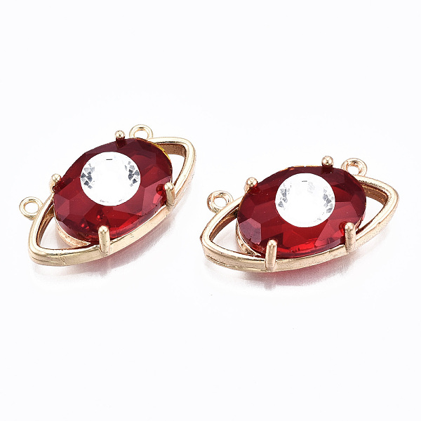 PandaHall Glass Pendants Links, with Light Gold Tone Brass Findings, Eye, Red, 11x22x7mm, Hole: 1.2mm Brass+Glass Eye Red
PandaHall Glass Pendants Links, with Light Gold Tone Brass Findings, Eye, Red, 11x22x7mm, Hole: 1.2mm Brass+Glass Eye Red