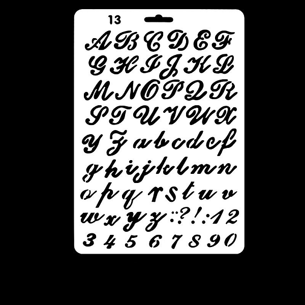 PandaHall PET Plastic Hollow Painting Silhouette Stencil, DIY Drawing Template Graffiti Stencils, Letter A~Z, 27.5x19cm Plastic Letter A~Z
PandaHall PET Plastic Hollow Painting Silhouette Stencil, DIY Drawing Template Graffiti Stencils, Letter A~Z, 27.5x19cm Plastic Letter A~Z