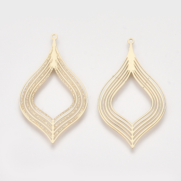 PandaHall Brass Pendants, Etched Metal Embellishments, Light Gold, 39x22x0.3mm, Hole: 1mm Brass Others
PandaHall Brass Pendants, Etched Metal Embellishments, Light Gold, 39x22x0.3mm, Hole: 1mm Brass Others