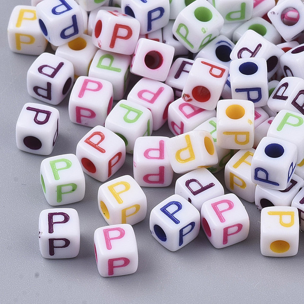 PandaHall White Opaque Acrylic Beads, Horizontal Hole, Cube with Mixed Color Letter, Letter.P, 5x5x5mm, Hole: 2mm, about 5000pcs/500g..., Multicolor
PandaHall White Opaque Acrylic Beads, Horizontal Hole, Cube with Mixed Color Letter, Letter.P, 5x5x5mm, Hole: 2mm, about 5000pcs/500g..., Multicolor