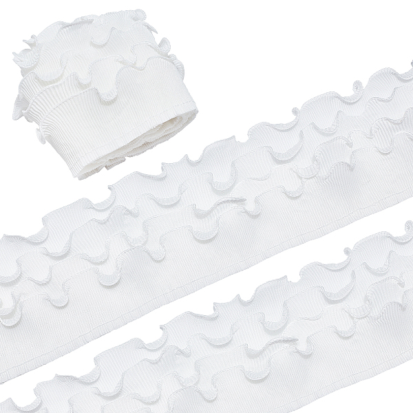PandaHall GORGECRAFT 11cm Wide 4-Layer Elastic Pleated Chiffon Lace White Ruffle Trim Gathered Ribbon Edging Trimming Fabric for Wedding... 
PandaHall GORGECRAFT 11cm Wide 4-Layer Elastic Pleated Chiffon Lace White Ruffle Trim Gathered Ribbon Edging Trimming Fabric for Wedding...