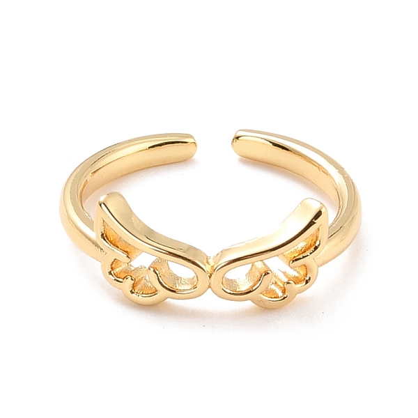 PandaHall Wings Cuff Ring for Women, Brass Open Ring, Cadmium Free & Lead Free, Real 18K Gold Plated, US Size 6(16.5mm) Brass
PandaHall Wings Cuff Ring for Women, Brass Open Ring, Cadmium Free & Lead Free, Real 18K Gold Plated, US Size 6(16.5mm) Brass