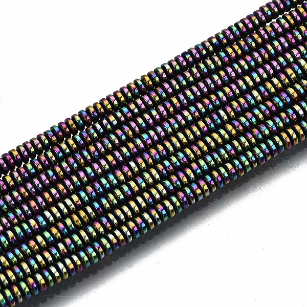 PandaHall Rainbow Electroplate Non-magnetic Synthetic Hematite Beads Strands, Flat Round/Disc, Multi-color Plated, 2x1mm, Hole: 0.8mm, about...
PandaHall Rainbow Electroplate Non-magnetic Synthetic Hematite Beads Strands, Flat Round/Disc, Multi-color Plated, 2x1mm, Hole: 0.8mm, about...