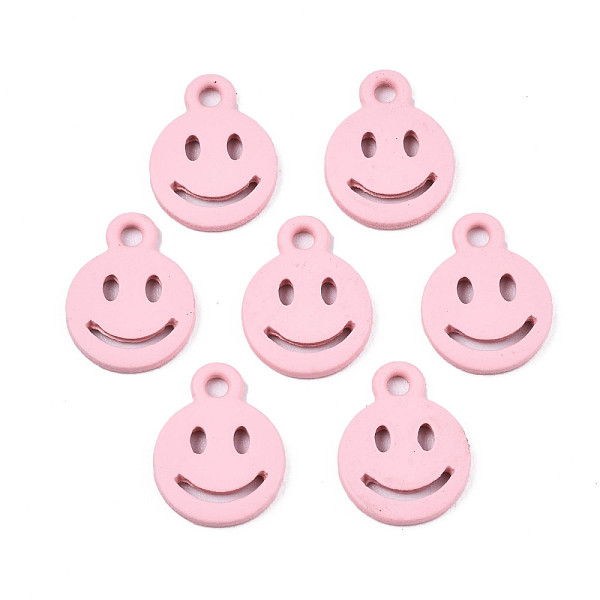 PandaHall Spray Painted Alloy Charms, Cadmium Free & Lead Free, Flat Round with Smiling Face, Pink, 12.5x9.5x1.5mm, Hole: 1.5mm Alloy Flat...
PandaHall Spray Painted Alloy Charms, Cadmium Free & Lead Free, Flat Round with Smiling Face, Pink, 12.5x9.5x1.5mm, Hole: 1.5mm Alloy Flat...