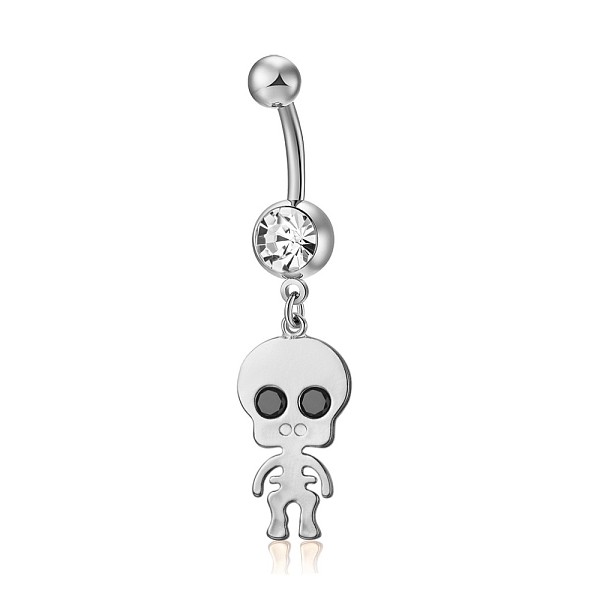 PandaHall Piercing Jewelry, Brass Cubic Zirciona Navel Ring, Belly Rings, with 304 Stainless Steel Bar, Lead Free & Cadmium Free, Skull..., Black
PandaHall Piercing Jewelry, Brass Cubic Zirciona Navel Ring, Belly Rings, with 304 Stainless Steel Bar, Lead Free & Cadmium Free, Skull..., Black