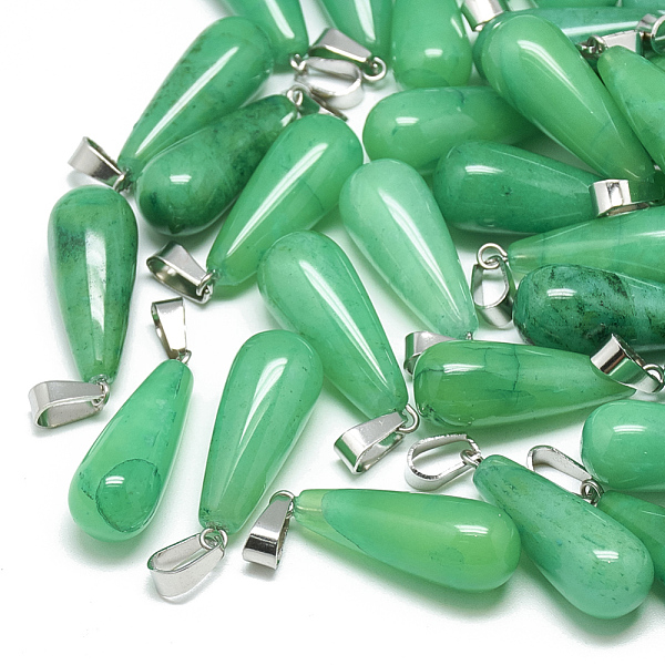 PandaHall Dyed Natural Malaysia Jade Pendants, with Stainless Steel Snap On Bails, teardrop, 28~30x10~12mm, Hole: 6x4mm Malaysia Jade...
PandaHall Dyed Natural Malaysia Jade Pendants, with Stainless Steel Snap On Bails, teardrop, 28~30x10~12mm, Hole: 6x4mm Malaysia Jade...