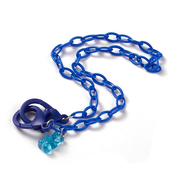 PandaHall Personalized ABS Plastic Cable Chain Necklaces, Eyeglass Chains, Handbag Chains, with Plastic Lobster Claw Clasps and Resin Bear..., Blue
PandaHall Personalized ABS Plastic Cable Chain Necklaces, Eyeglass Chains, Handbag Chains, with Plastic Lobster Claw Clasps and Resin Bear..., Blue