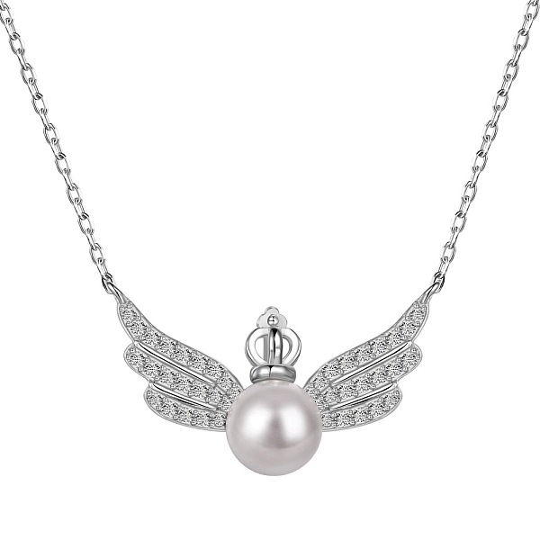 PandaHall 925 Sterling Silver Pendant Necklaces, Micro Pave Clear Cubic Zirconia and Shell Bead, Wings, Real Platinum Plated, 15.79 inch...
PandaHall 925 Sterling Silver Pendant Necklaces, Micro Pave Clear Cubic Zirconia and Shell Bead, Wings, Real Platinum Plated, 15.79 inch...