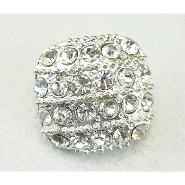 PandaHall Rhinestone Shank Buttons, with Silver Plated Alloy Findings, 1-Hole, Square, Crystal, 20x20mm, Hole: 2mm Alloy Square Silver
PandaHall Rhinestone Shank Buttons, with Silver Plated Alloy Findings, 1-Hole, Square, Crystal, 20x20mm, Hole: 2mm Alloy Square Silver