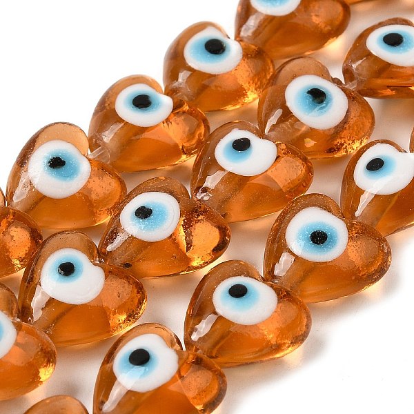 PandaHall Heart Evil Eye Lampwork Bead Strands, Coconut Brown, 13~15x15x9mm, Hole: 2mm, about 24pcs/strand, 11.4 inch Lampwork Heart
PandaHall Heart Evil Eye Lampwork Bead Strands, Coconut Brown, 13~15x15x9mm, Hole: 2mm, about 24pcs/strand, 11.4 inch Lampwork Heart