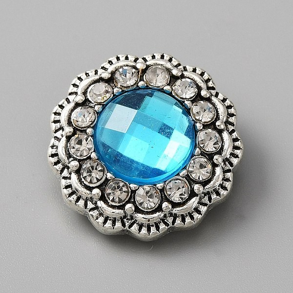 PandaHall Alloy Rhinestone Snap Buttons, with Plastic Rhinestone, Jewelry Buttons, Flower, Light Blue, 20x9mm, Knob: 5.5mm Alloy+Rhinestone...
PandaHall Alloy Rhinestone Snap Buttons, with Plastic Rhinestone, Jewelry Buttons, Flower, Light Blue, 20x9mm, Knob: 5.5mm Alloy+Rhinestone...