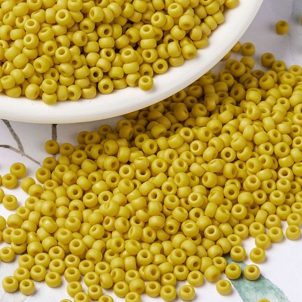 PandaHall MIYUKI Round Rocailles Beads, Japanese Seed Beads, 8/0, (RR2311) Matte Opaque Canary, 3mm, Hole: 1mm, about 422~455pcs/10g Glass..., Gold
PandaHall MIYUKI Round Rocailles Beads, Japanese Seed Beads, 8/0, (RR2311) Matte Opaque Canary, 3mm, Hole: 1mm, about 422~455pcs/10g Glass..., Gold