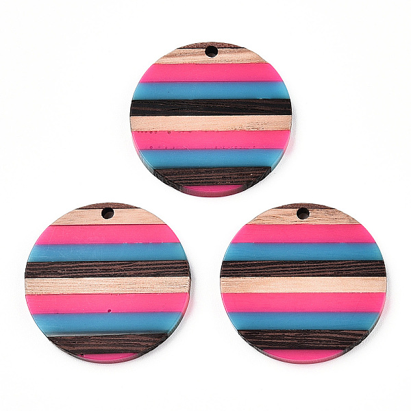 PandaHall Opaque Resin & Walnut Wood Pendants, Flat Round Charm, Deep Pink, 30x3.5mm, Hole: 2mm Resin+Wood Flat Round
PandaHall Opaque Resin & Walnut Wood Pendants, Flat Round Charm, Deep Pink, 30x3.5mm, Hole: 2mm Resin+Wood Flat Round