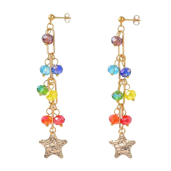 PandaHall Chakra Jewelry, Dangle Stud Earrings, with Glass Beads, Iron Paperclip Chains, 304 Stainless Steel Stud Earring Findings, Brass...
PandaHall Chakra Jewelry, Dangle Stud Earrings, with Glass Beads, Iron Paperclip Chains, 304 Stainless Steel Stud Earring Findings, Brass...