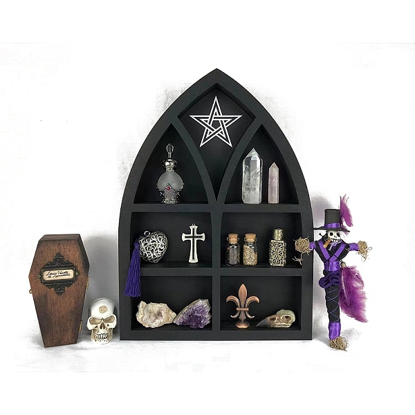 PandaHall Hanging Wooden Crystal Display Shelf, Crystal Holder Stand, Rustic Divination Pendulum Storage Rack, Witch Stuff, Triangle...
PandaHall Hanging Wooden Crystal Display Shelf, Crystal Holder Stand, Rustic Divination Pendulum Storage Rack, Witch Stuff, Triangle...