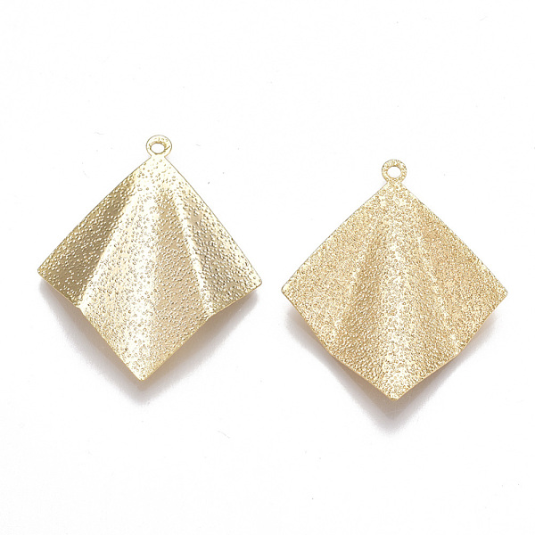 PandaHall Brass Textured Pendants, Crinkle, Rhombus, Real 18K Gold Plated, 32x26.5x3mm, Hole: 1.5mm Brass Rhombus
PandaHall Brass Textured Pendants, Crinkle, Rhombus, Real 18K Gold Plated, 32x26.5x3mm, Hole: 1.5mm Brass Rhombus