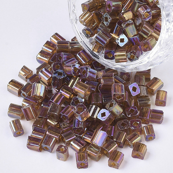 PandaHall 6/0 Glass Seed Beads, Transparent Colours Rainbow, Square Hole, Cube, Saddle Brown, 6/0, 3~5x3~4x3~4mm, Hole: 1.2~1.4mm, about...
PandaHall 6/0 Glass Seed Beads, Transparent Colours Rainbow, Square Hole, Cube, Saddle Brown, 6/0, 3~5x3~4x3~4mm, Hole: 1.2~1.4mm, about...