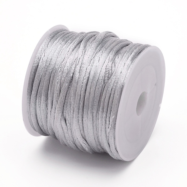 PandaHall Nylon Cord, Satin Rattail Cord, for Beading Jewelry Making, Chinese Knotting, Gainsboro, 2mm, about 10.93 yards(10m)/roll Nylon..., Gray
PandaHall Nylon Cord, Satin Rattail Cord, for Beading Jewelry Making, Chinese Knotting, Gainsboro, 2mm, about 10.93 yards(10m)/roll Nylon..., Gray