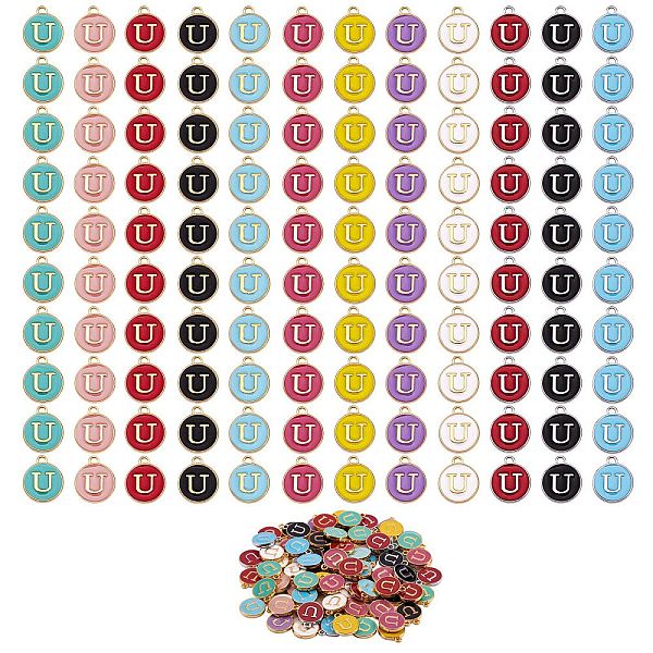PandaHall 120Pcs 12 Colors Golden Plated Alloy Charms, with Enamel, Enamelled Sequins, Flat Round with Letter, Letter.U, 14x12x2mm, Hole...
PandaHall 120Pcs 12 Colors Golden Plated Alloy Charms, with Enamel, Enamelled Sequins, Flat Round with Letter, Letter.U, 14x12x2mm, Hole...