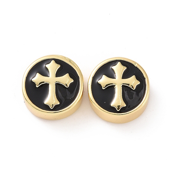PandaHall Brass Enamel Beads, Cadmium Free & Lead Free, Long-Lasting Plated, Flat Round with Cross, Real 18K Gold Plated, Black, 12x5.5mm...
PandaHall Brass Enamel Beads, Cadmium Free & Lead Free, Long-Lasting Plated, Flat Round with Cross, Real 18K Gold Plated, Black, 12x5.5mm...