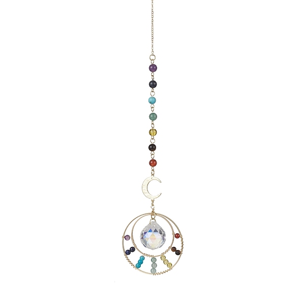 PandaHall 7 Chakra Natural & Synthetic Mixed Stone Beads Pendant Decorations, Glass Teardrop and Brass Ring Hanging Decorations, 245mm Mixed..., White
PandaHall 7 Chakra Natural & Synthetic Mixed Stone Beads Pendant Decorations, Glass Teardrop and Brass Ring Hanging Decorations, 245mm Mixed..., White