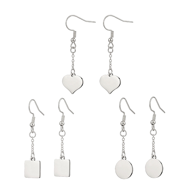 PandaHall 3 Pair 3 Style Heart & Flat Round & Square 304 Stainless Steel Dangle Earrings, Brass Chains Tassel Drop Earrings for Women...
PandaHall 3 Pair 3 Style Heart & Flat Round & Square 304 Stainless Steel Dangle Earrings, Brass Chains Tassel Drop Earrings for Women...