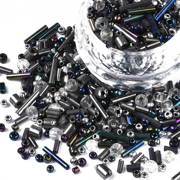 PandaHall Glass Seed Beads, Mixed Style, Mixed Shapes, Dark Gray, 1~7x2~4mm, Hole: 0.7~1mm, about 450g/pound Glass Mixed Shapes
PandaHall Glass Seed Beads, Mixed Style, Mixed Shapes, Dark Gray, 1~7x2~4mm, Hole: 0.7~1mm, about 450g/pound Glass Mixed Shapes