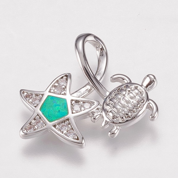 PandaHall Brass Pendants, with Synthetic Opal, Tortoise with Star, Platinum, Turquoise, 16.5x19x6mm, Hole: 3x5mm Brass Tortoise Green
PandaHall Brass Pendants, with Synthetic Opal, Tortoise with Star, Platinum, Turquoise, 16.5x19x6mm, Hole: 3x5mm Brass Tortoise Green
