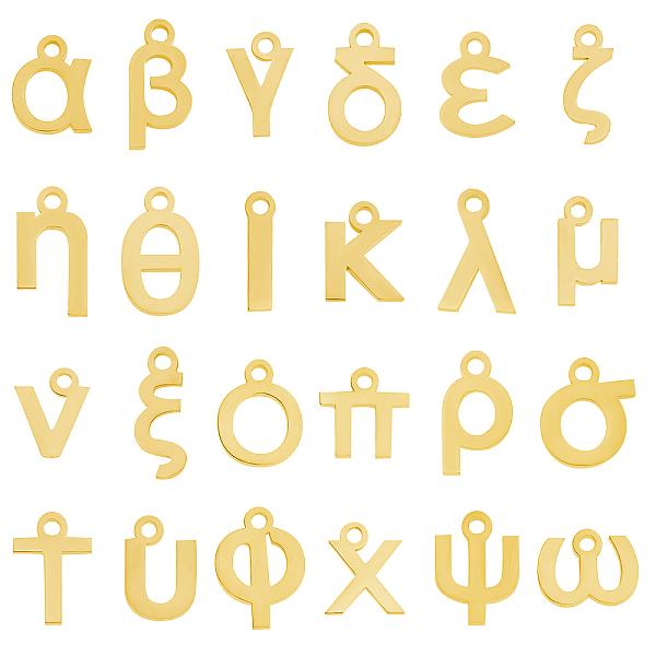 PandaHall 48Pcs 24 Style 304 Stainless Steel Pendants, Matte Style, Greek Alphabet, Stainless Steel Color, Golden, 2pcs/style 304 Stainless...
PandaHall 48Pcs 24 Style 304 Stainless Steel Pendants, Matte Style, Greek Alphabet, Stainless Steel Color, Golden, 2pcs/style 304 Stainless...