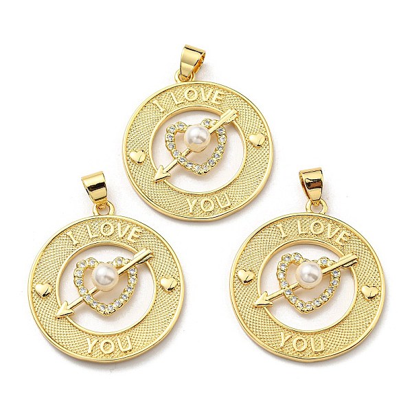 PandaHall Brass Cubic Zirconia with Plastic Pearl Pendants, Long-Lasting Plated, Lead Free & Cadmium Free, Flat Round, Real 18K Gold Plated..., Clear
PandaHall Brass Cubic Zirconia with Plastic Pearl Pendants, Long-Lasting Plated, Lead Free & Cadmium Free, Flat Round, Real 18K Gold Plated..., Clear