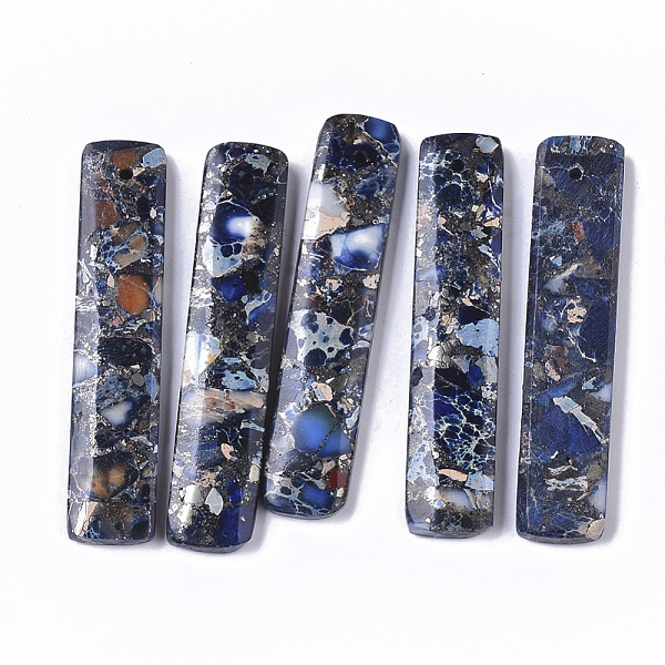 PandaHall Synthetic Regalite/Imperial Jasper/Sea Sediment Jasper Pendants, Dyed, Rectangle, Blue, 48x10x4mm, Hole: 1.2mm Imperial Jasper...
PandaHall Synthetic Regalite/Imperial Jasper/Sea Sediment Jasper Pendants, Dyed, Rectangle, Blue, 48x10x4mm, Hole: 1.2mm Imperial Jasper...