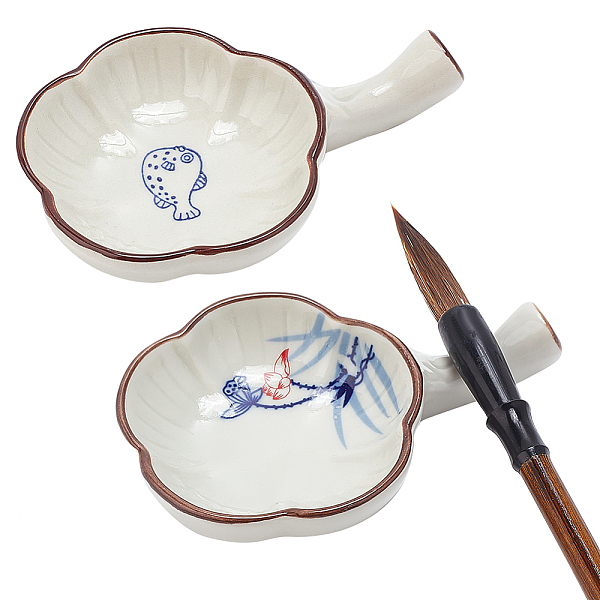 PandaHall PH Plant Ink Dish Porcelain Ink Plate with Handle Chinese Calligraphy Painting Brush Rest Holder Flower Shape Multifunctional Ink...
PandaHall PH Plant Ink Dish Porcelain Ink Plate with Handle Chinese Calligraphy Painting Brush Rest Holder Flower Shape Multifunctional Ink...