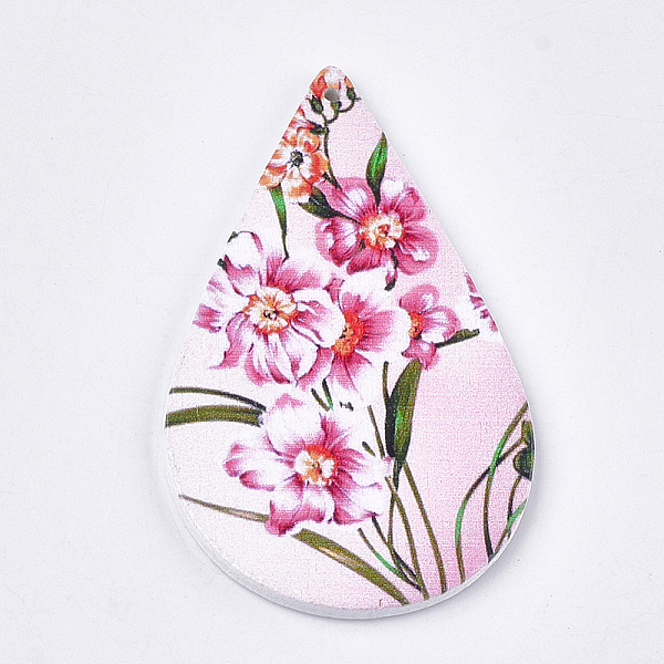PandaHall Printed Wooden Big Pendants, Dyed, Teardrop with Flower Pattern, Colorful, 59x36x2.5mm, Hole: 1.5mm Wood Teardrop
PandaHall Printed Wooden Big Pendants, Dyed, Teardrop with Flower Pattern, Colorful, 59x36x2.5mm, Hole: 1.5mm Wood Teardrop