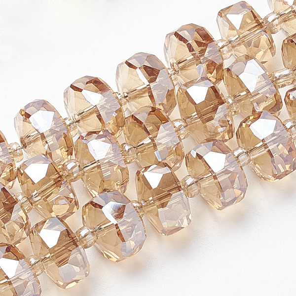 PandaHall Electroplat Glass Beads Strands, Rainbow Plated, Faceted, Rondelle, PeachPuff, 8x5mm, Hole: 1.2mm, about 80pcs/strand, 22.83 inch..., Brown
PandaHall Electroplat Glass Beads Strands, Rainbow Plated, Faceted, Rondelle, PeachPuff, 8x5mm, Hole: 1.2mm, about 80pcs/strand, 22.83 inch..., Brown