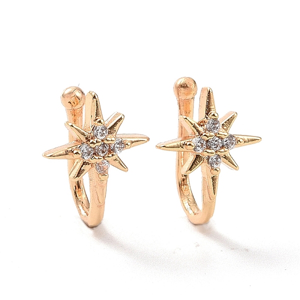 PandaHall Clear Cubic Zirconia Star Cuff Earrings, Brass Non-piercing Jewelry for Women, Real 18K Gold Plated, 11x7x8mm Cubic Zirconia Clear
PandaHall Clear Cubic Zirconia Star Cuff Earrings, Brass Non-piercing Jewelry for Women, Real 18K Gold Plated, 11x7x8mm Cubic Zirconia Clear