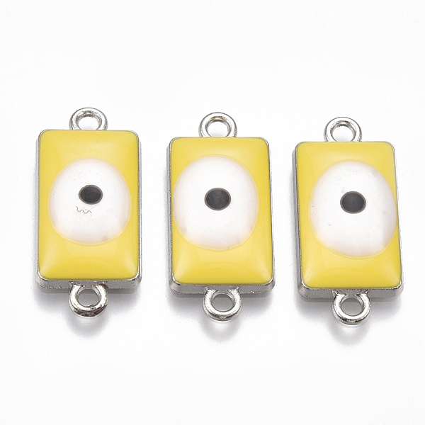 PandaHall Alloy Links connectors, with Enamel, Rectangle with Evil Eye, Platinum, Gold, 24.5x11x4.5mm, Hole: 2mm Alloy+Enamel Rectangle Gold
PandaHall Alloy Links connectors, with Enamel, Rectangle with Evil Eye, Platinum, Gold, 24.5x11x4.5mm, Hole: 2mm Alloy+Enamel Rectangle Gold