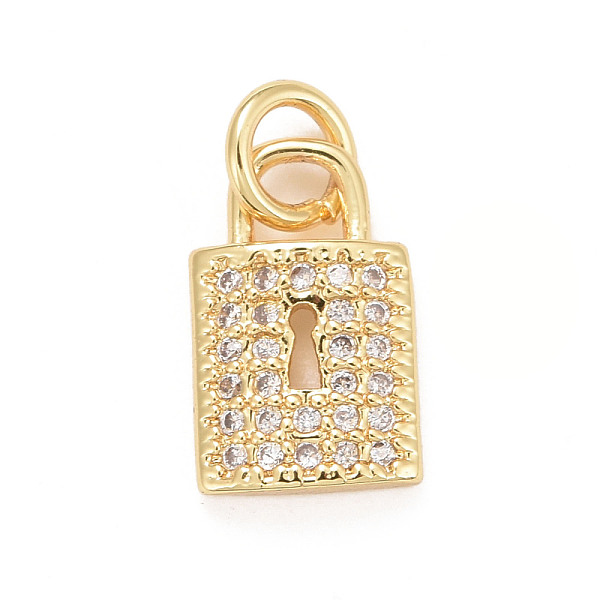 PandaHall Eco-Friendly Brass Micro Pave Cubic Zirconia Pendants, with Jump Ring, Long-Lasting Plated, Lead Free & Cadmium Free, Lock, Real..., Clear
PandaHall Eco-Friendly Brass Micro Pave Cubic Zirconia Pendants, with Jump Ring, Long-Lasting Plated, Lead Free & Cadmium Free, Lock, Real..., Clear