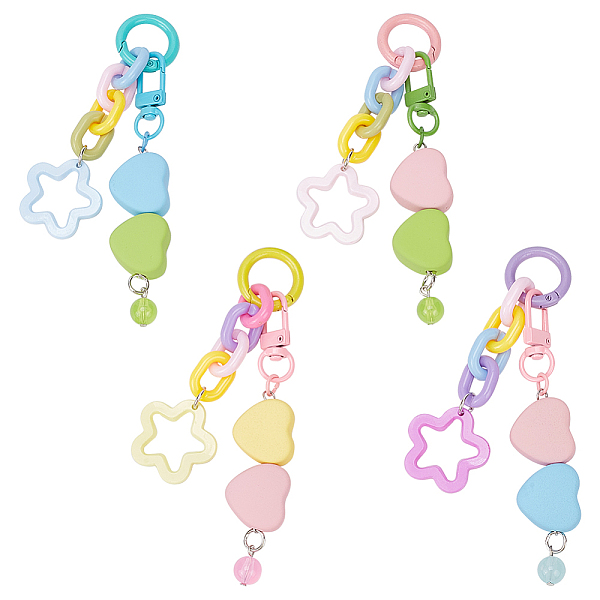 PandaHall WADORN 4Pcs 4 Colors Plastic Colorful Matte Heart Pendant Keychain with Flower Chains Mobile Accessories Decoration, for Women Bag..., Multicolor
PandaHall WADORN 4Pcs 4 Colors Plastic Colorful Matte Heart Pendant Keychain with Flower Chains Mobile Accessories Decoration, for Women Bag..., Multicolor