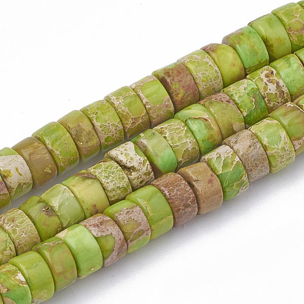 PandaHall Synthetic Imperial Jasper Beads Strands, Heishi Beads, Flat Round/Disc, Yellow Green, 6~6.5x3~3.5mm, Hole: 1mm, about...
PandaHall Synthetic Imperial Jasper Beads Strands, Heishi Beads, Flat Round/Disc, Yellow Green, 6~6.5x3~3.5mm, Hole: 1mm, about...