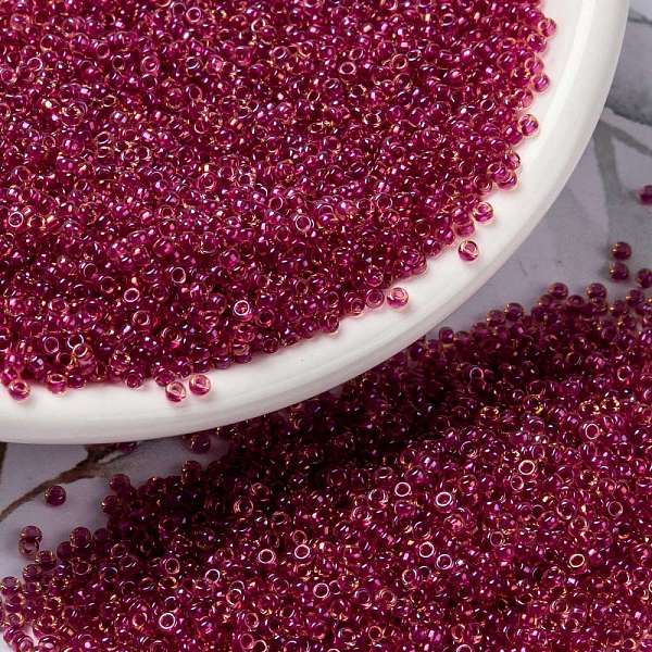 PandaHall MIYUKI Round Rocailles Beads, Japanese Seed Beads, 15/0, (RR363) Light Cranberry Lined Topaz Luster, 1.5mm, Hole: 0.7mm, about..., Brown
PandaHall MIYUKI Round Rocailles Beads, Japanese Seed Beads, 15/0, (RR363) Light Cranberry Lined Topaz Luster, 1.5mm, Hole: 0.7mm, about..., Brown