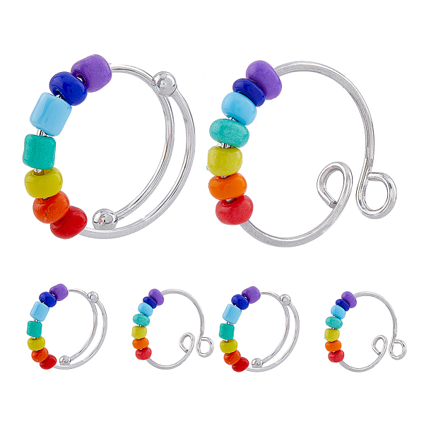 PandaHall DICOSMETIC 10Pcs 2 Styles Rainbow Rotating Open Cuff Rings Adjustable Personalized Wrap Ring Rotatable Bead Rings Fidget Ring for...
PandaHall DICOSMETIC 10Pcs 2 Styles Rainbow Rotating Open Cuff Rings Adjustable Personalized Wrap Ring Rotatable Bead Rings Fidget Ring for...