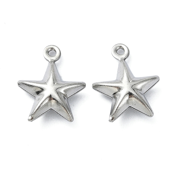 PandaHall 304 Stainless Steel Charms, Star Charms, Stainless Steel Color, 14x12x4.5mm, Hole: 1.2mm 304 Stainless Steel Star
PandaHall 304 Stainless Steel Charms, Star Charms, Stainless Steel Color, 14x12x4.5mm, Hole: 1.2mm 304 Stainless Steel Star