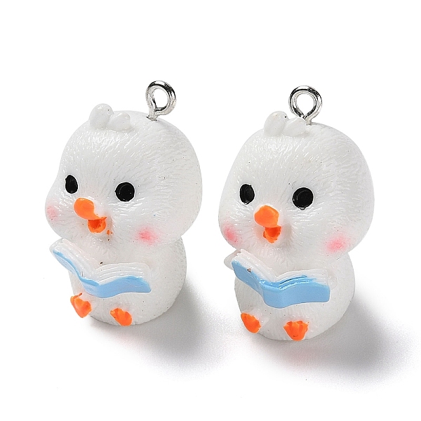 PandaHall Opaque Resin Pendants, Chick with Book Charms, with Platinum Tone Iron Loops, WhiteSmoke, 27.5x17x21mm, Hole: 2mm Iron+Resin Chick..., White
PandaHall Opaque Resin Pendants, Chick with Book Charms, with Platinum Tone Iron Loops, WhiteSmoke, 27.5x17x21mm, Hole: 2mm Iron+Resin Chick..., White