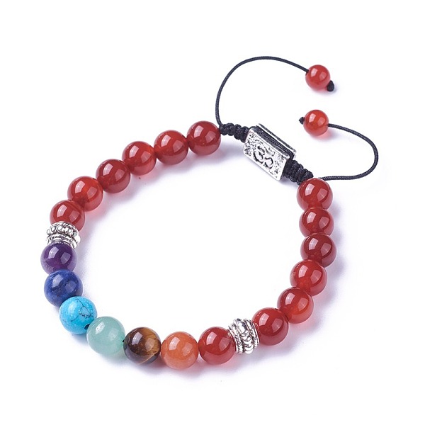 PandaHall Chakra Jewelry, Natural & Synthetic Mixed Stone Braided Bead Bracelets, with Natural Carnelian, Alloy Findings and Nylon Cord...
PandaHall Chakra Jewelry, Natural & Synthetic Mixed Stone Braided Bead Bracelets, with Natural Carnelian, Alloy Findings and Nylon Cord...