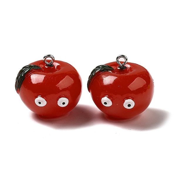 PandaHall Cartoon Opaque Resin Fruit Pendants, Funny Eye Apple Charms with Platinum Plated Iron Loops, FireBrick, 22x23.5x25mm, Hole: 2mm..., Red
PandaHall Cartoon Opaque Resin Fruit Pendants, Funny Eye Apple Charms with Platinum Plated Iron Loops, FireBrick, 22x23.5x25mm, Hole: 2mm..., Red