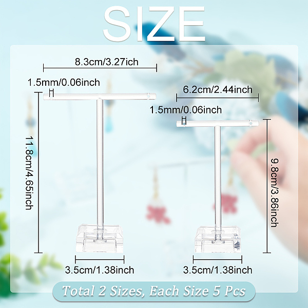 PandaHall FINGERINSPIRE 10 Pcs T-Bar Acrylic Earrings Display Stands 3.86/4.65 inch Clear T Shape Earring Display Holder Jewelry Organizer...
PandaHall FINGERINSPIRE 10 Pcs T-Bar Acrylic Earrings Display Stands 3.86/4.65 inch Clear T Shape Earring Display Holder Jewelry Organizer...
