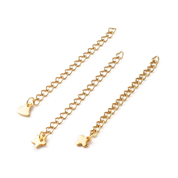 PandaHall Handmade Chain Extender, with 304 Stainless Steel Lobster Claw Clasps & Jump Rings, Charms, Mixed Shape, Golden, 60~65x3mm 304...
PandaHall Handmade Chain Extender, with 304 Stainless Steel Lobster Claw Clasps & Jump Rings, Charms, Mixed Shape, Golden, 60~65x3mm 304...