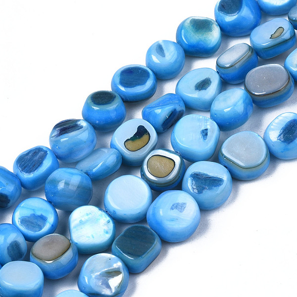 PandaHall Natural Trochid Shell/Trochus Shell Beads Strands, Dyed, Flat Round, Deep Sky Blue, 5~9x1~6mm, Hole: 0.8mm, about 49~50pcs/strand...
PandaHall Natural Trochid Shell/Trochus Shell Beads Strands, Dyed, Flat Round, Deep Sky Blue, 5~9x1~6mm, Hole: 0.8mm, about 49~50pcs/strand...