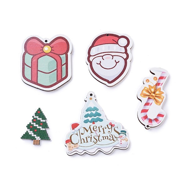 PandaHall Christmas Theme, Printed Basswood Pendants, Mixed Shapes, Mixed Color, 25pcs/set Wood Mixed Shapes Multicolor
PandaHall Christmas Theme, Printed Basswood Pendants, Mixed Shapes, Mixed Color, 25pcs/set Wood Mixed Shapes Multicolor